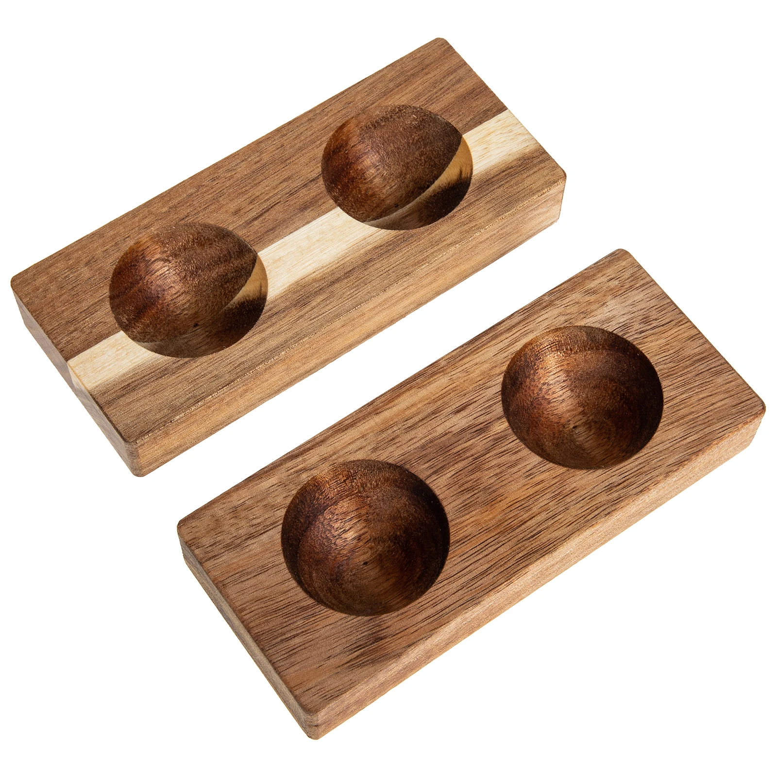 

2Pcs Wood Egg Holder Tray Premium Material Large Hole For Eggs Storage Countertop Fridge Kitchen Accessories Portable Container