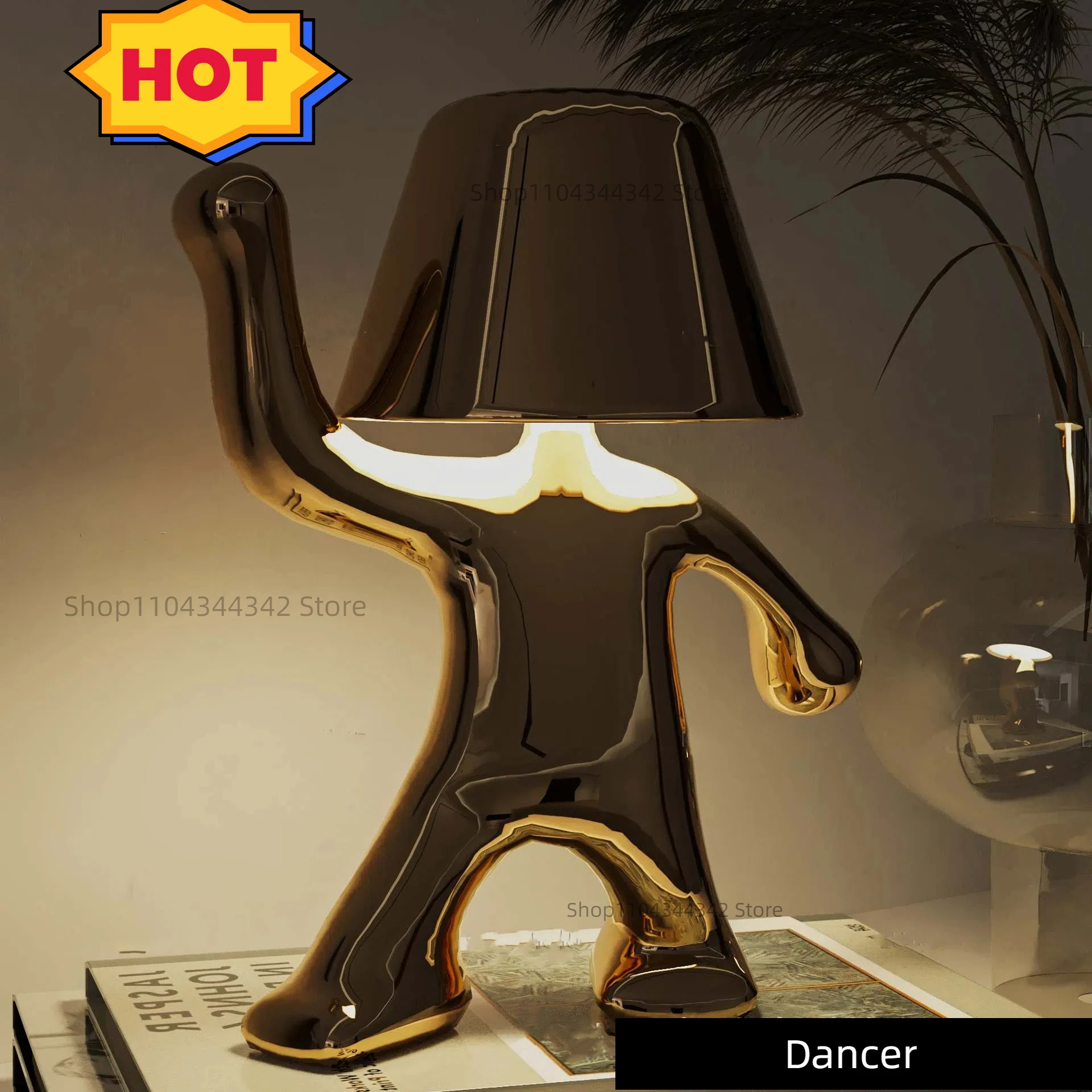 Electroplated statue table lamps are used for living rooms, bedrooms, offices, study rooms, handicrafts, and new home decor