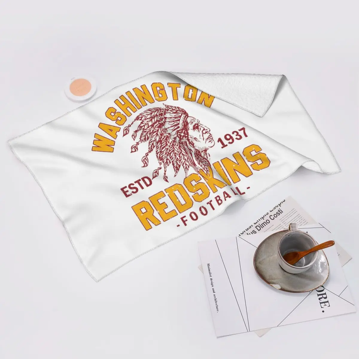 Toalha de rosto macia estilo vintage Washington Redskins, secagem rápida, banho de piscina, toalhas de algodão absorventes rápidas