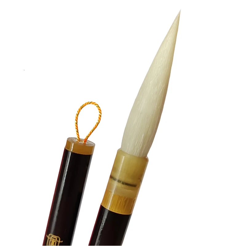 Cepillo de caligrafía de escritura de sello de pelo largo, cepillo de pelo de lana suave, escritura cursiva profesional para correr, pluma de pincel
