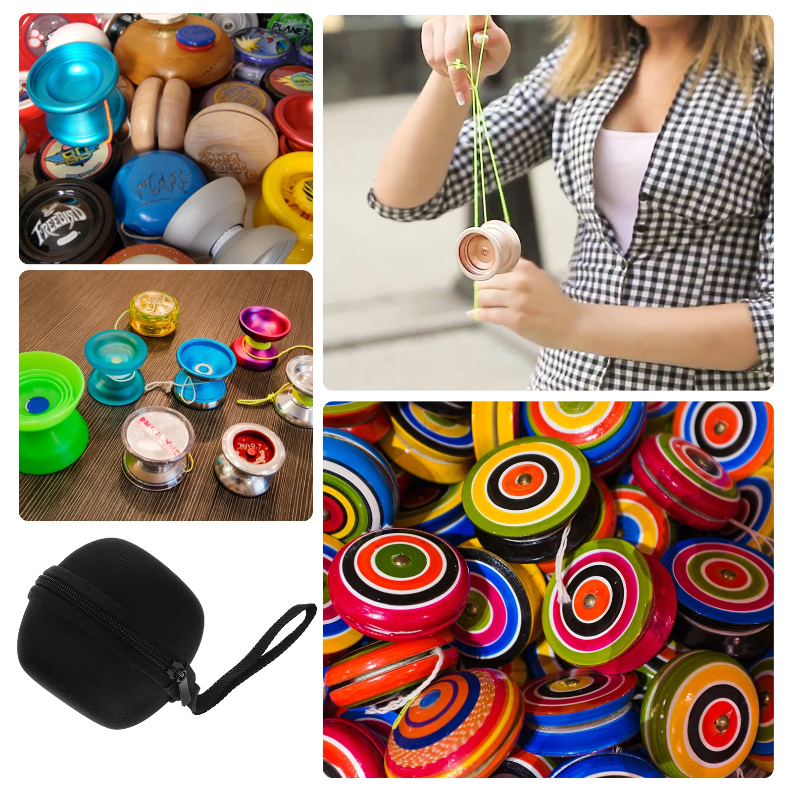 2 Pcs Wrist Ball Packaging Box Pouch Bag Portable Yoyo Holder Storage Toddler Plastic Hand-held Baby