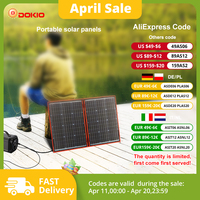 Dokio 18V 100W Flexible Foldable Solar Panel 12V Controller Portable Solar Panel For Camping/Travel/RV