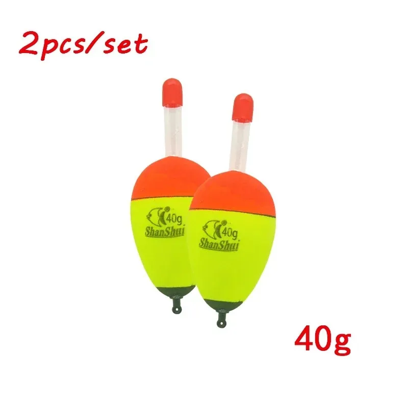 2/10 Stuks Eva Lichtgevende Vissen Nachtvlotter Licht Stok Schuim Plastic Bobber Zee Rots Vissen Opvallende Drijft vissen Accessoires