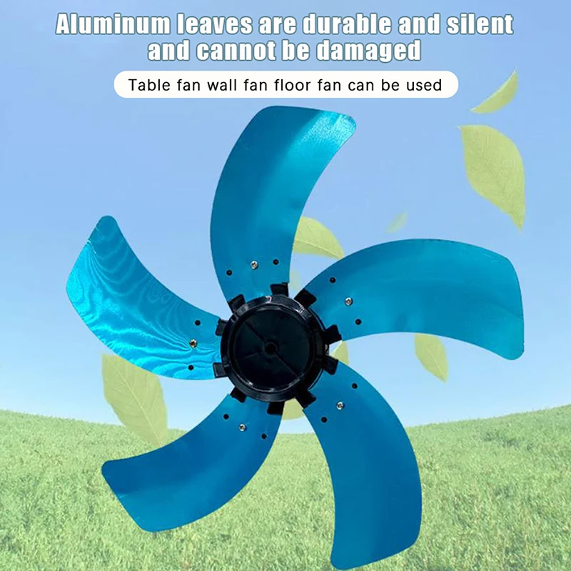16 インチファンブレード家庭用アルミ 5 ブレードファンナットカバーベース家庭用換気部品ファン部品ブレードアクセサリー