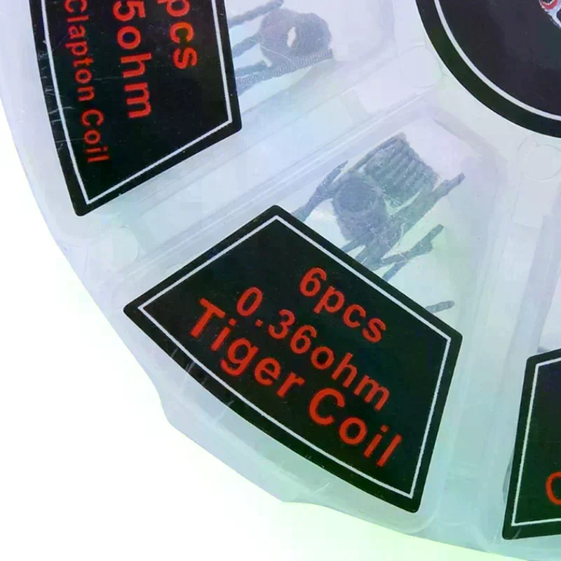 48Pcs/Set 8 In 1 Coil Platte Iron-chromium-aluminum Heating Wire Resistance Wire Premade Coil