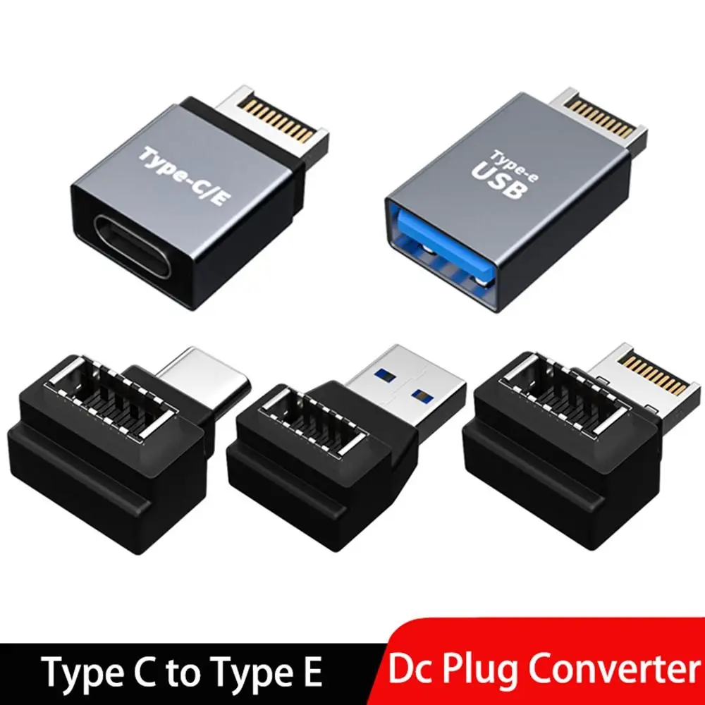 Motherboard Cable Mini Adapter 90 Degree Elbow USB 3.1 Front Panel Header Expansion Plug Converter Type-E Female to USB Male