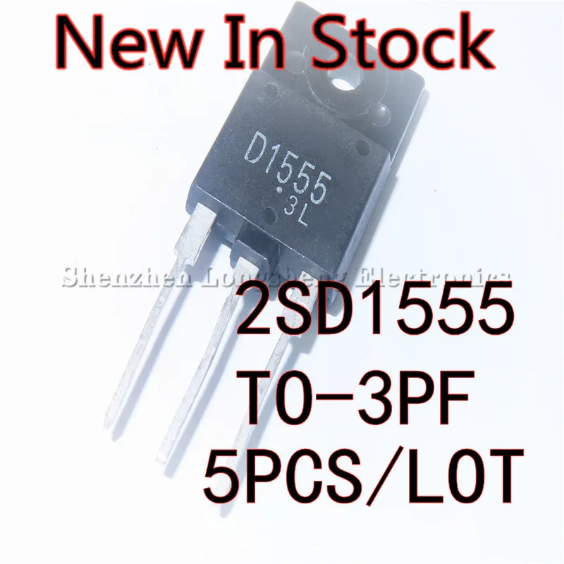 5PCS/LOT 2SD1555 D1555 TO-3PF 5A1500V NPN transistor  New In Stock