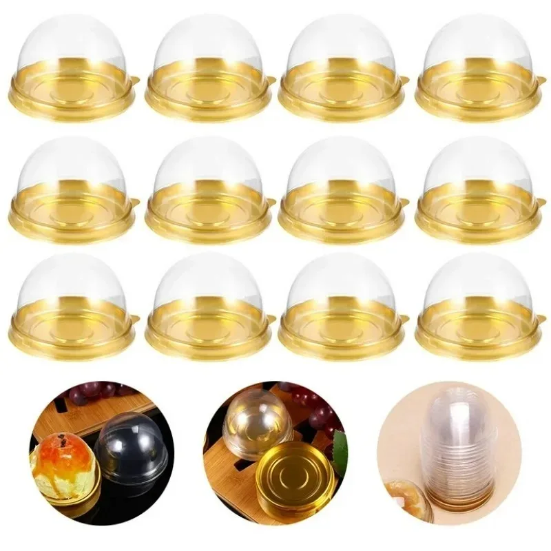 

Mini Cupcake Boxes Clear Plastic Muffin Pod Dome Container for Wedding Birthday Dessert Baking Party Decor and Gift Packaging