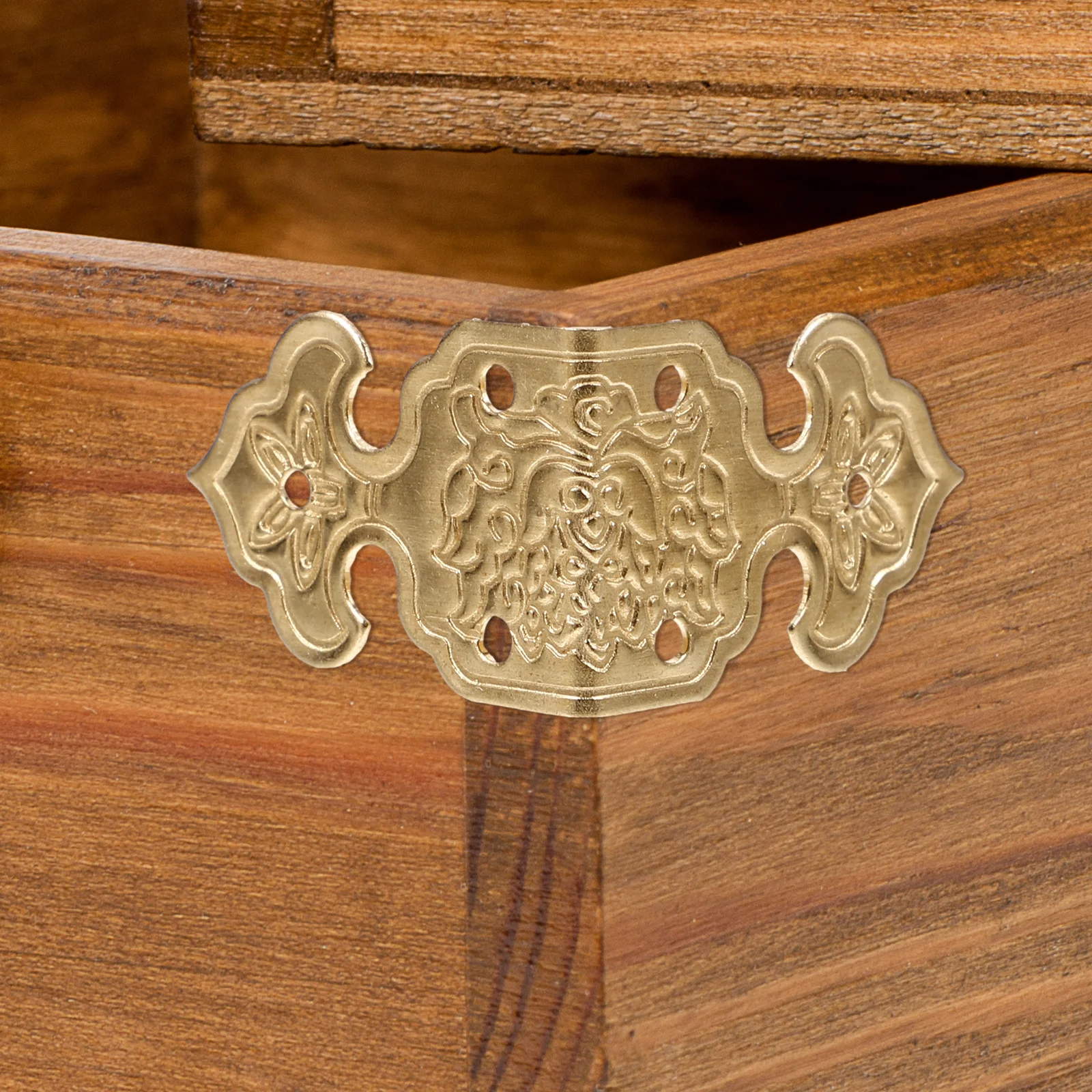 

1 Set Brass Corner Protector Vintage Metal Edges Guard For Wooden Box Book Jewelry Case Protective Guards Decorative Brackets
