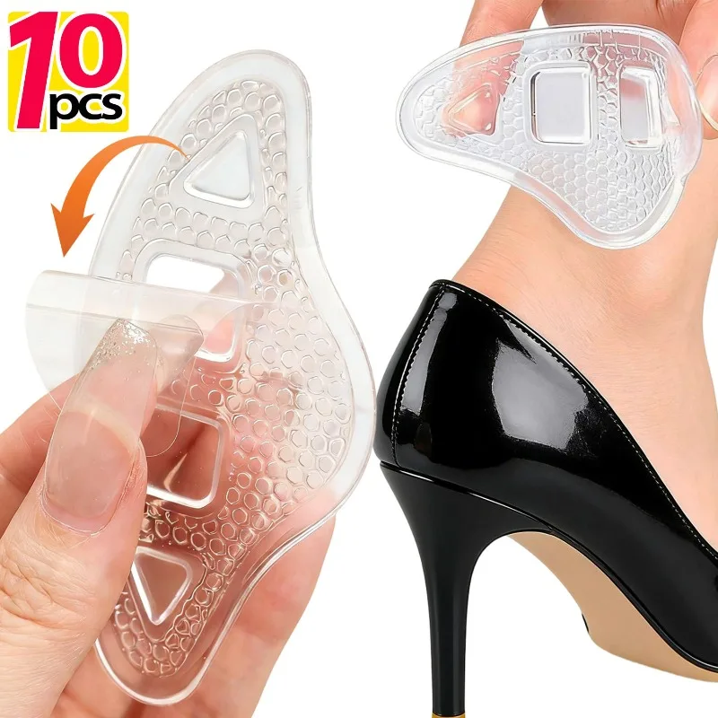 

2/10Pcs Self-adhesive High Heel Pads Stickers Inserts Pads Foot Heel Care Protector Women Anti Slip Anti-abrasion Heel Cushions
