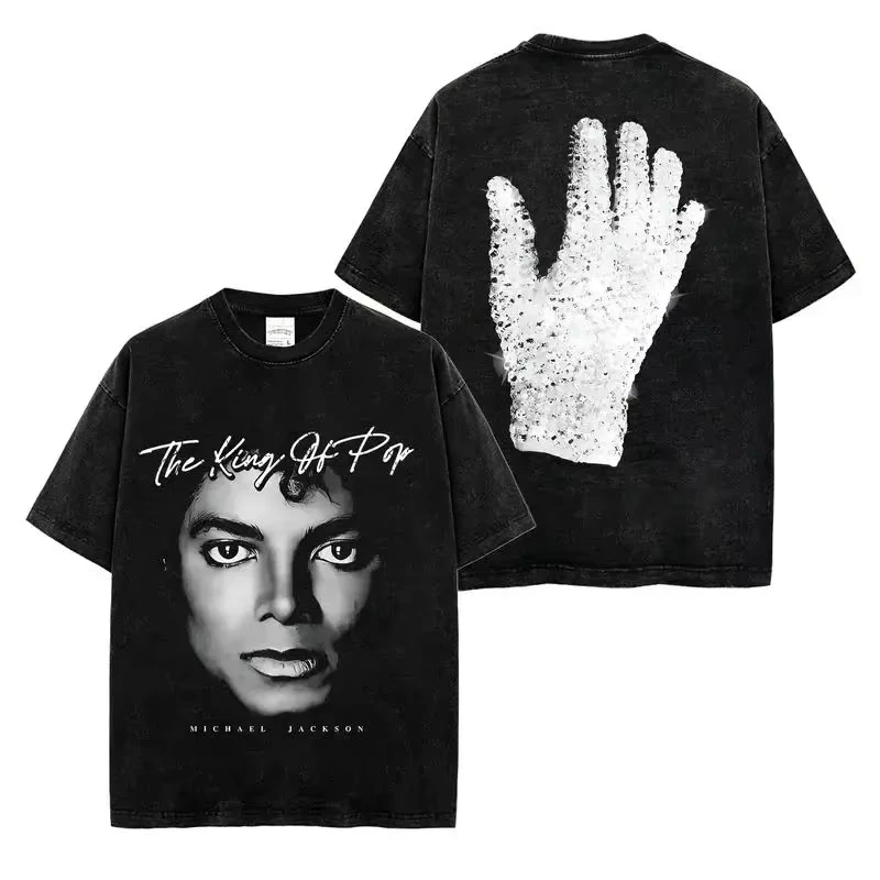 2026Vintage Music Artist Graphic Tee,Retro Pop Culture Double Sided Print Short Sleeve Shirt,Loose Heavyweight Tshirt Streetwear