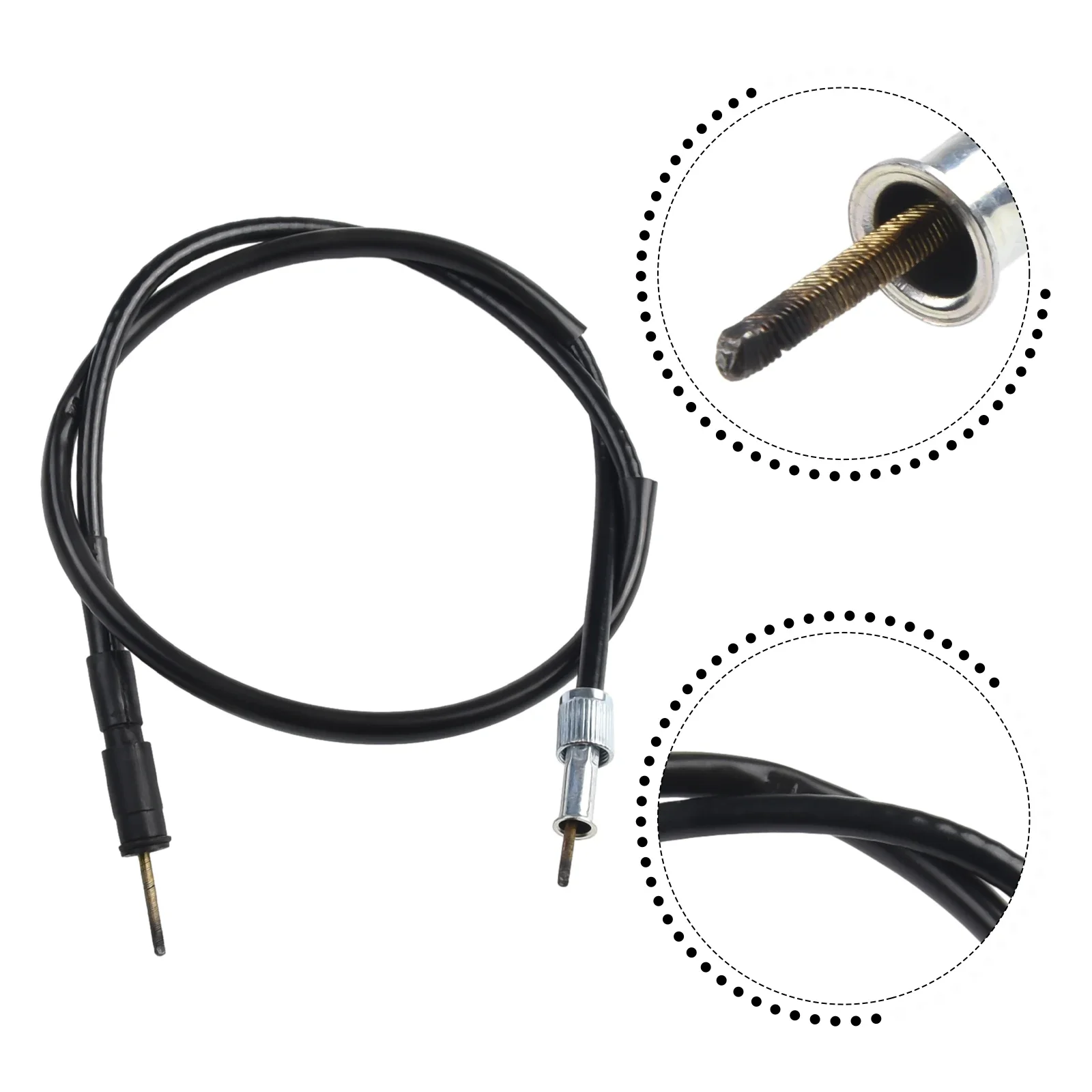 High Quality Speedometer Cable Quick Installation Non-deformation Practical Steel + Rubber Anti-corrosion Approx. 900 Mm