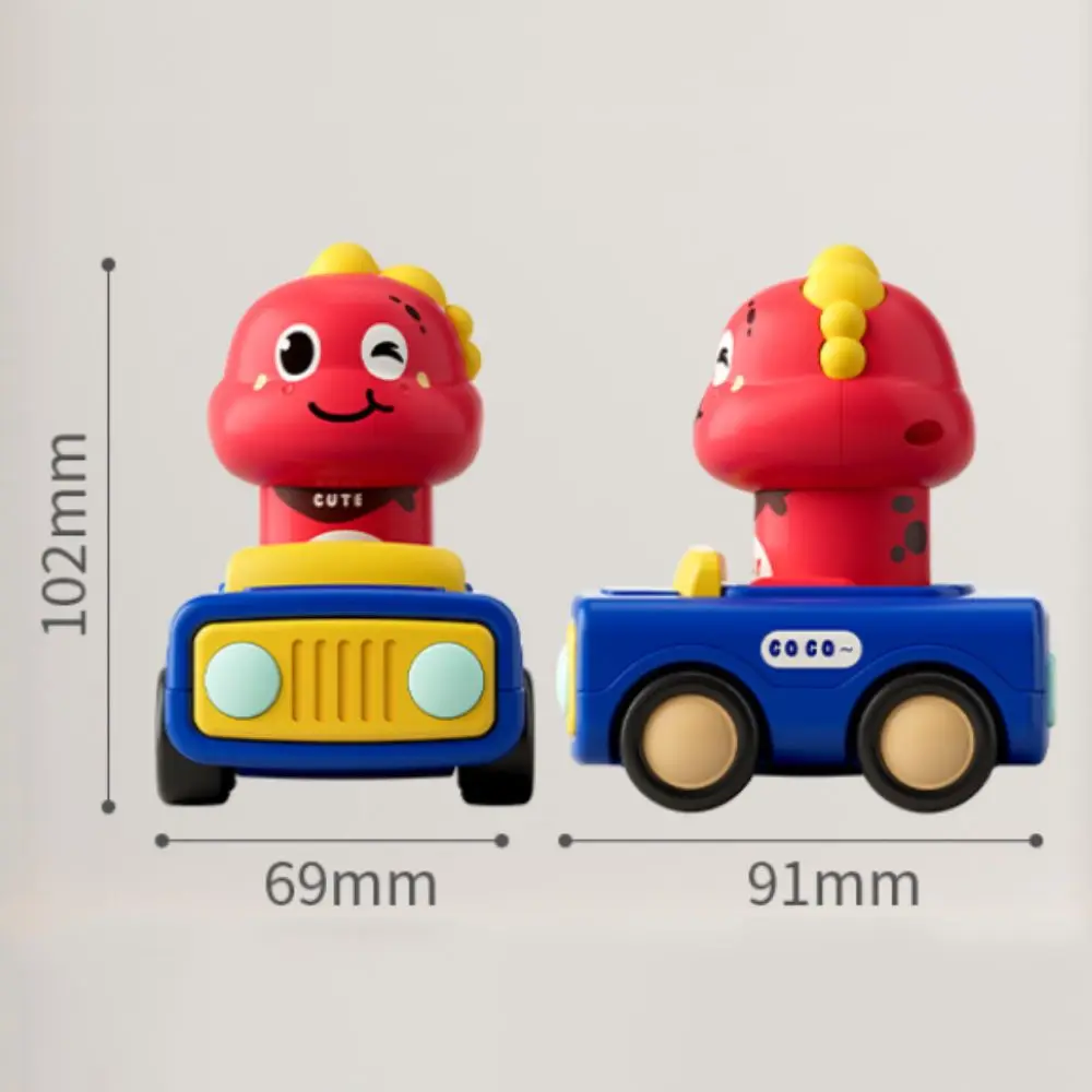 Animal dos desenhos animados dos desenhos animados animal brinquedo carro educacional aprendizagem precoce dinossauro imprensa brinquedo dos desenhos animados mini puxar para trás imprensa veículo brinquedos