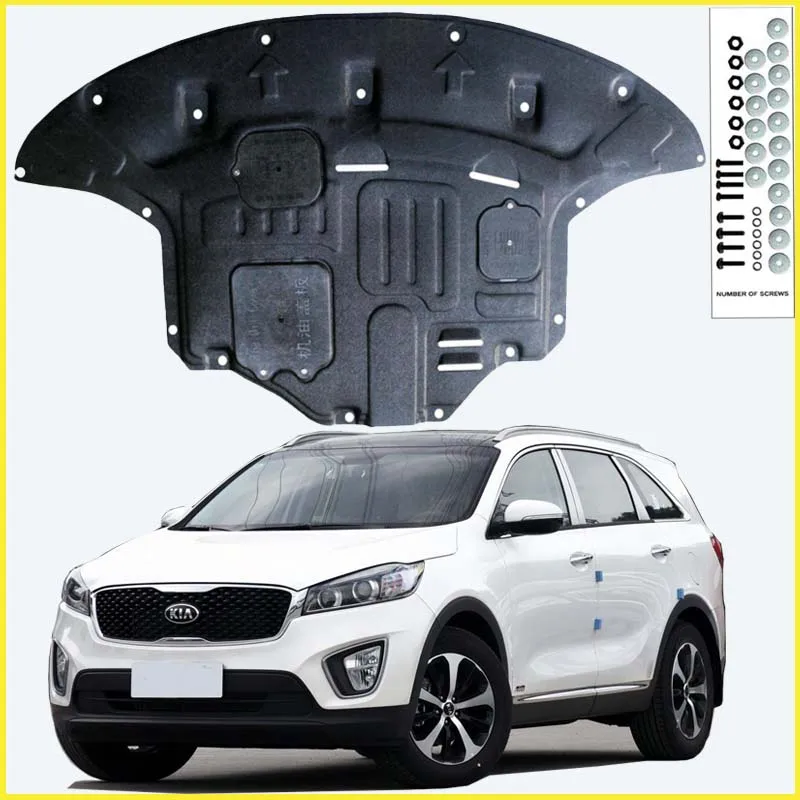 Für KIA Sorento 2015-2019 Schwarz Unter Motor Schutz Platte Spritzschutz Schlamm Kotflügel Abdeckung Kotflügel Schutz