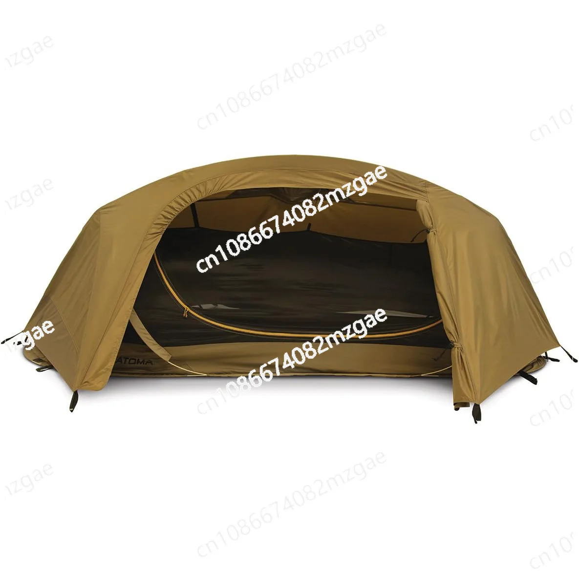 Portable mosquito net-free single soldier tent with quick opening aluminum pole on foot to keep warm and shade camping tent