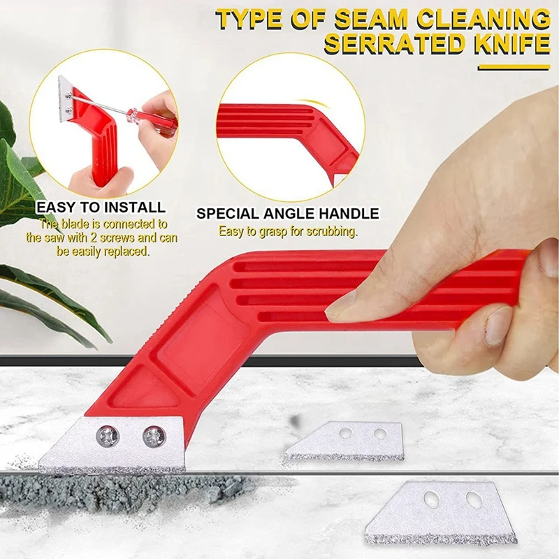 23-Piece Saw Blade Grouting Hand Saw Tile Joint Grouting Removal Tool Cleaning Brush