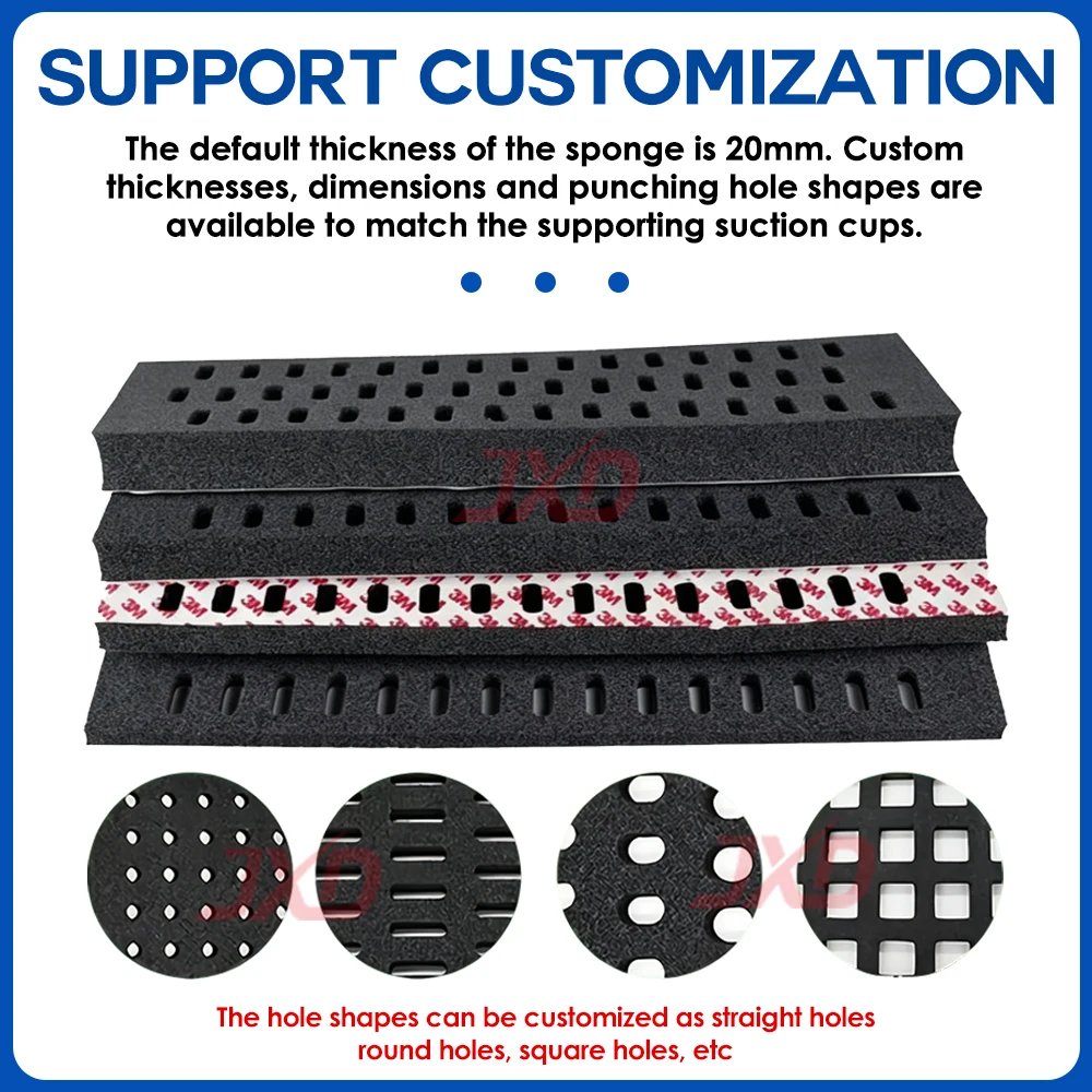 JXD Industrial Vacuum Suction Cup Sponge, Anti-slip Wear-resistant High Resilience Traceless Integrated Suction Cup Sponge