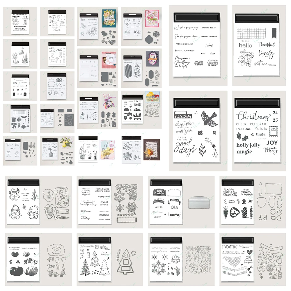 

2025 August New Christmas Tree Pumpkin Metal Cutting Dies and Stamps for DIY Scrapbooking Photo Album Diary Handmade Decoration