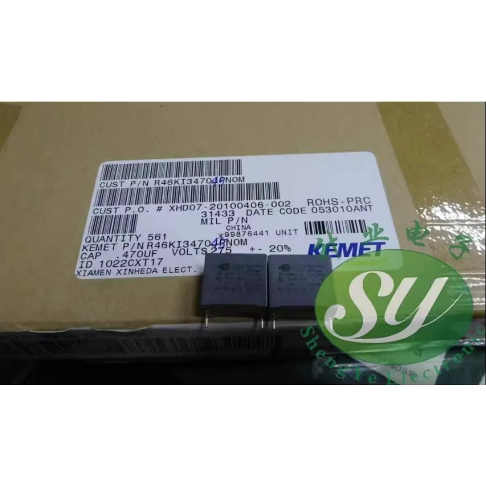 

10PCS AV R46 0.47uf/275VAC 470nf 474 New 15mm Film Capacitor