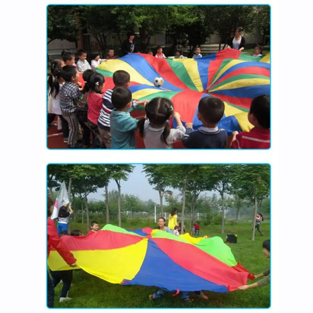 Kids Parachute Toys 3 Meter Diameter Gymnastics Outdoor Play Mini Flying Fun Childrens Material School Use