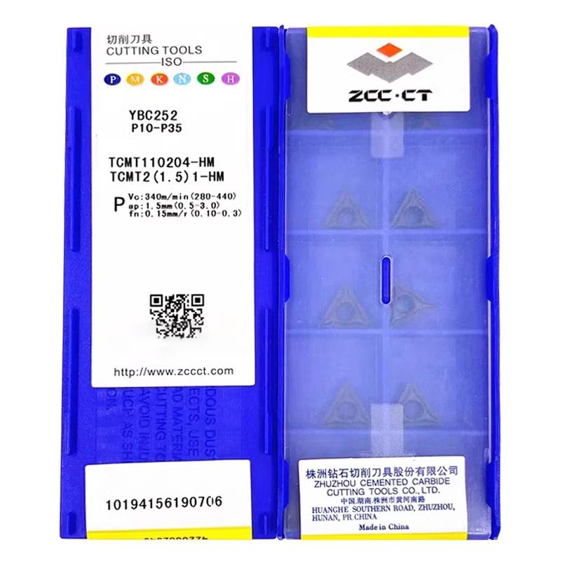 Original ZCCCT TCMT110208-HM YBD152 YBC251 YBC252 carbide insert Durable and Efficient for Steel and Stainless Steel