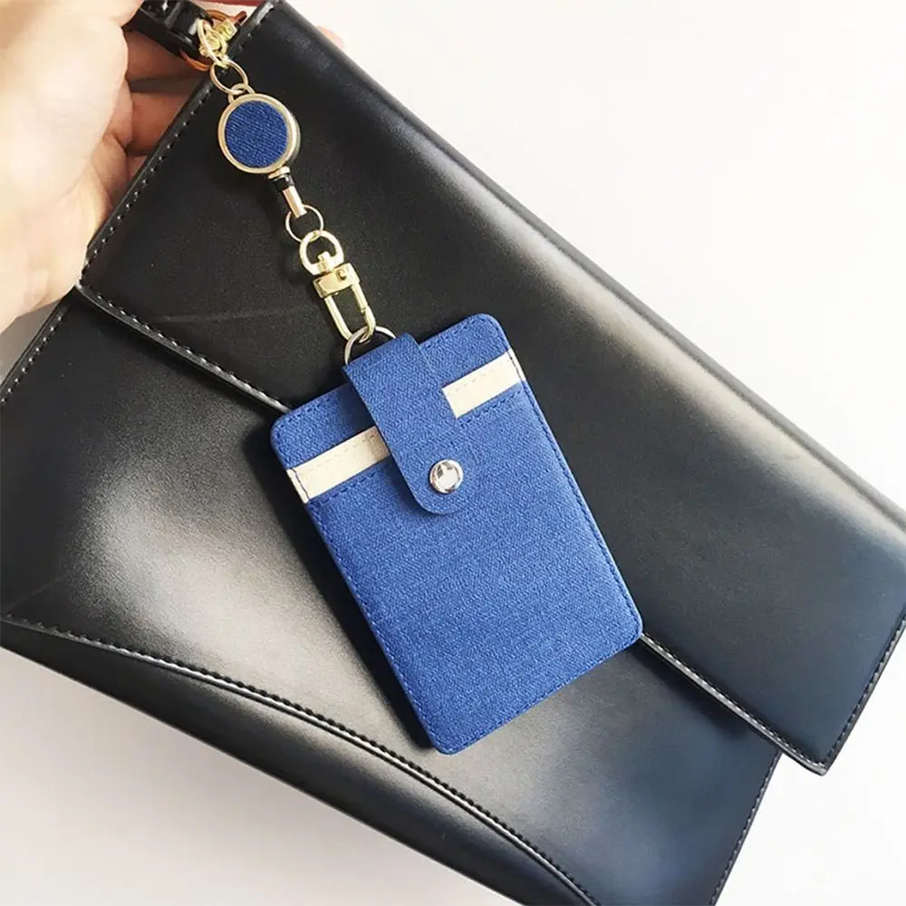 

New Metal Badge Holder Clip Anti-theft Elastic Key Chain PU Leather Retractable Easy-to-pull Buckle Doctors/Nurses