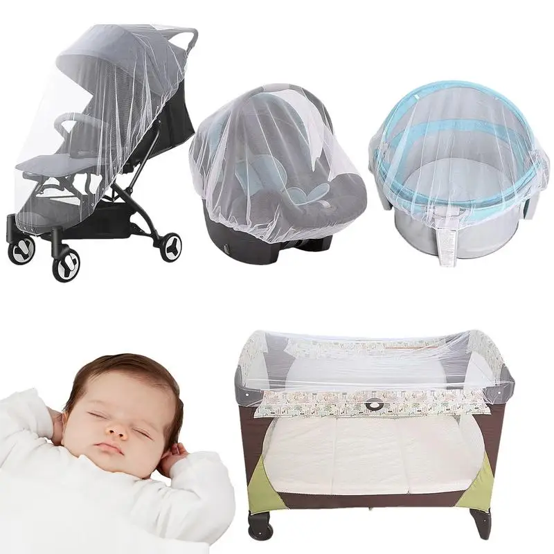 Stroller Mesh Cover Stretchable Baby Stroller Net Stroller Net Cover Multipurpose Stroller Gnat Netting Baby Stroller Netting