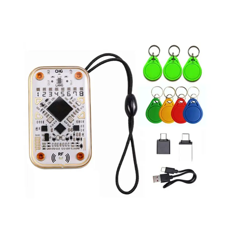 lettore-di-chip-rfid-intelligente-chameleon-ultra-4xcuid-3xuid-emulatore-di-schede-intelligenti-con-portachiavi-125k-1356m-decodifica-e-lettura-di-schede-ic-id-wr-y41a