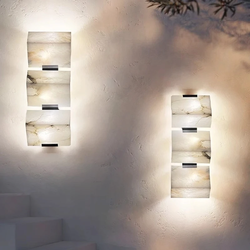 

Наружный настенный светильник, водонепроницаемый имитация мрамора, ворота для виллы, индукционный настенный светильник для человеческого тела, уличная настенная шайба, садовая лампа