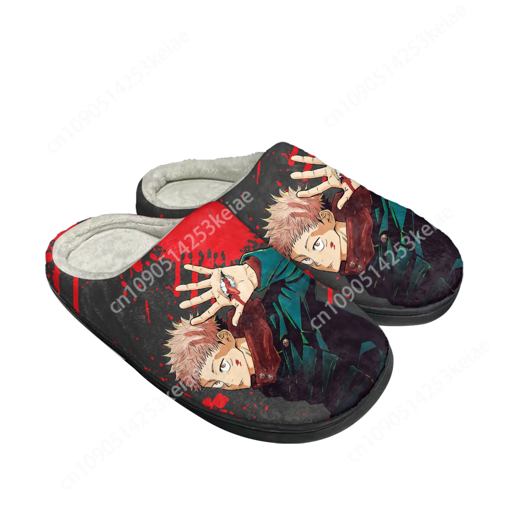 Jujutsu Kaisen Itadori Yuji Sukuna Home Cotton Custom Slippers Mens Womens Sandals Plush Casual Keep Warm Shoes Thermal Slipper