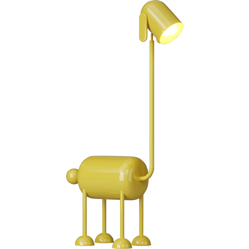 Lampadaire chiot pour salon, art du canapé