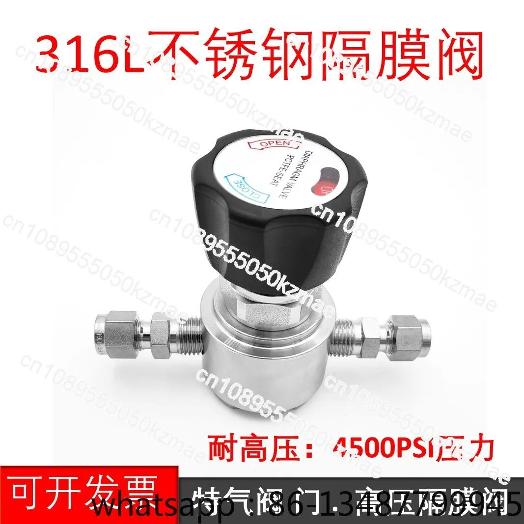 316L Stainless Steel Sleeve Special Gas Valve NPT Inner Wire High-purity Switch Valve High-pressure Diaphragm Valve