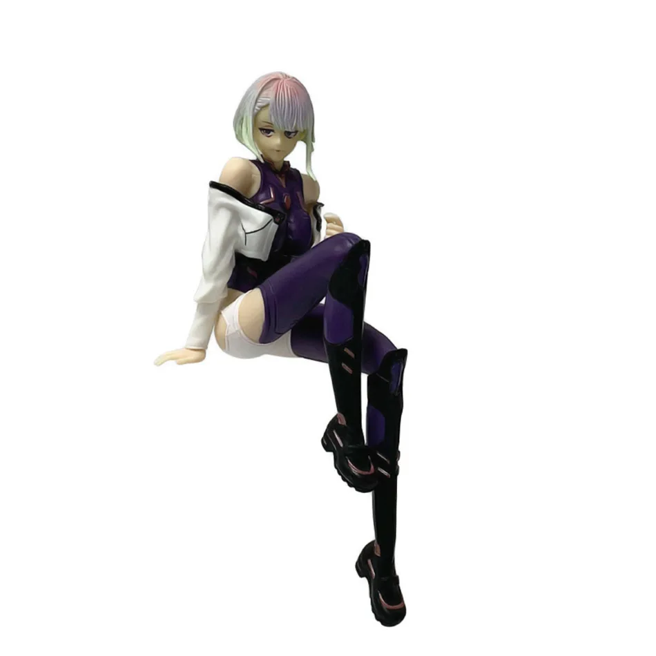 حار نمط جديد 17 سنتيمتر لوسي يجلس تشكل الشكل أنيمي لعبة Cyberpunk تحصيل عمل الشكل هدية عيد ميلاد سطح المكتب الديكور