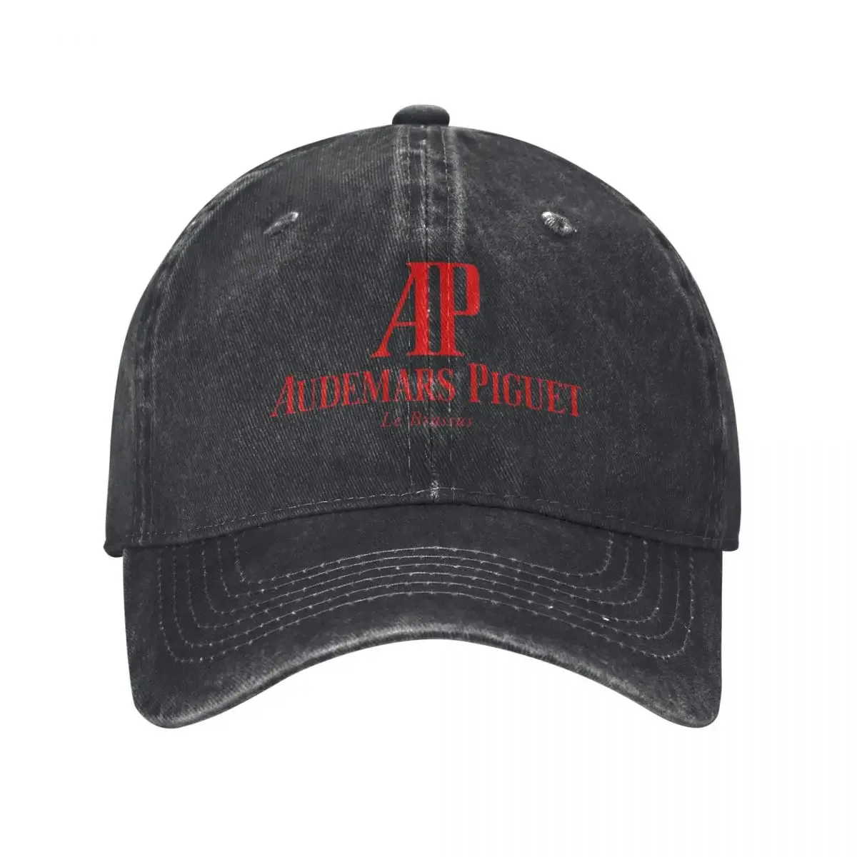 Treated Audemars Piguet Flight Red Logo Denim Baseball Cap Swiss Watch Hip Hop Dad Hats Unisex Teens Sunscreen Snapback Cap