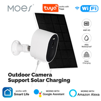MOES Tuya WiFi 4MP HD Smart Solar Security Camera Solar Charging IP65 Waterproof Full Color Night Vision For Alexa Google Home