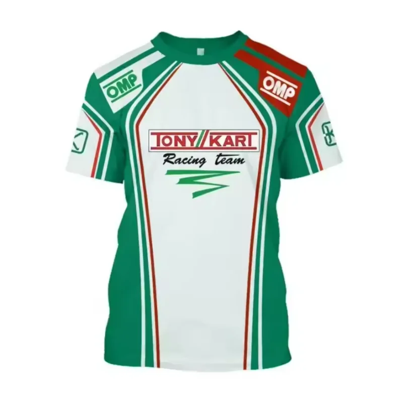 

Summer Men's New Round Neck Breathable Running Casual Short-Sleeved Children's 3D Printed T-Shirt Tony Kart Outdoor Sports Shirt
