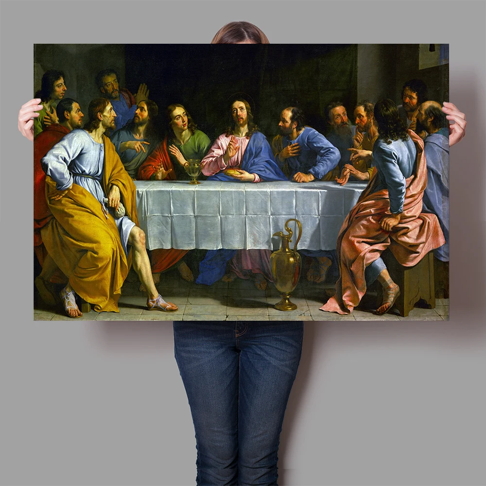 The Last Supper Wall Art Poster Printed Canvas Painting Home Living Room Aesthetic Decoration Classical Mural