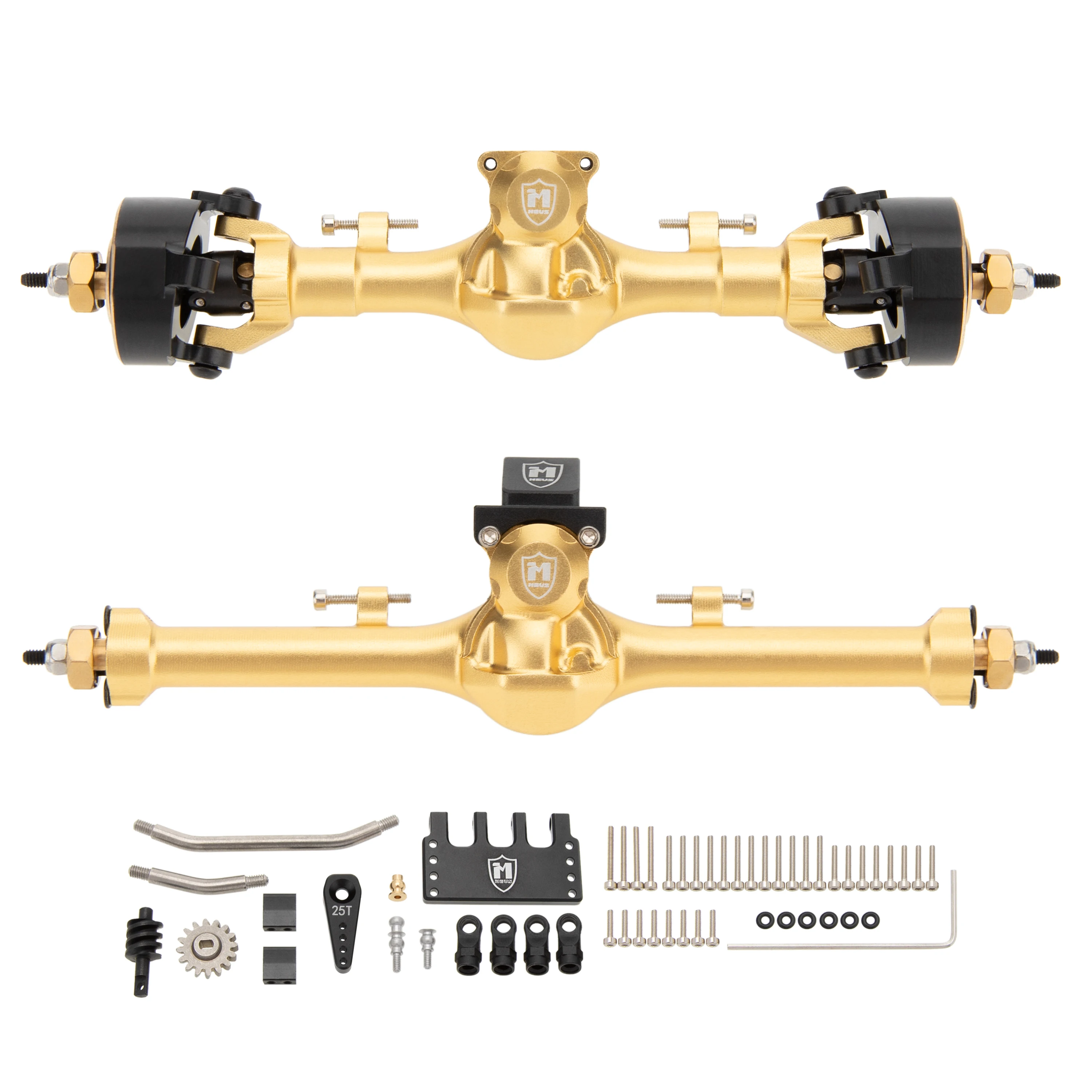 MEUS Racing SCX24 Metal V3 Isokinetic Axles +9MM with 3-Section CVD for Axial 1/24 SCX24