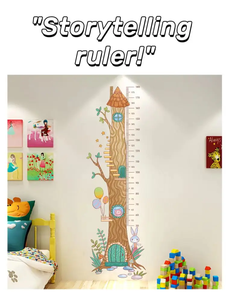 

Cartoon height measurement wall stickers, children's rooms, children's growth scales, measuring instruments, growth charts, suit