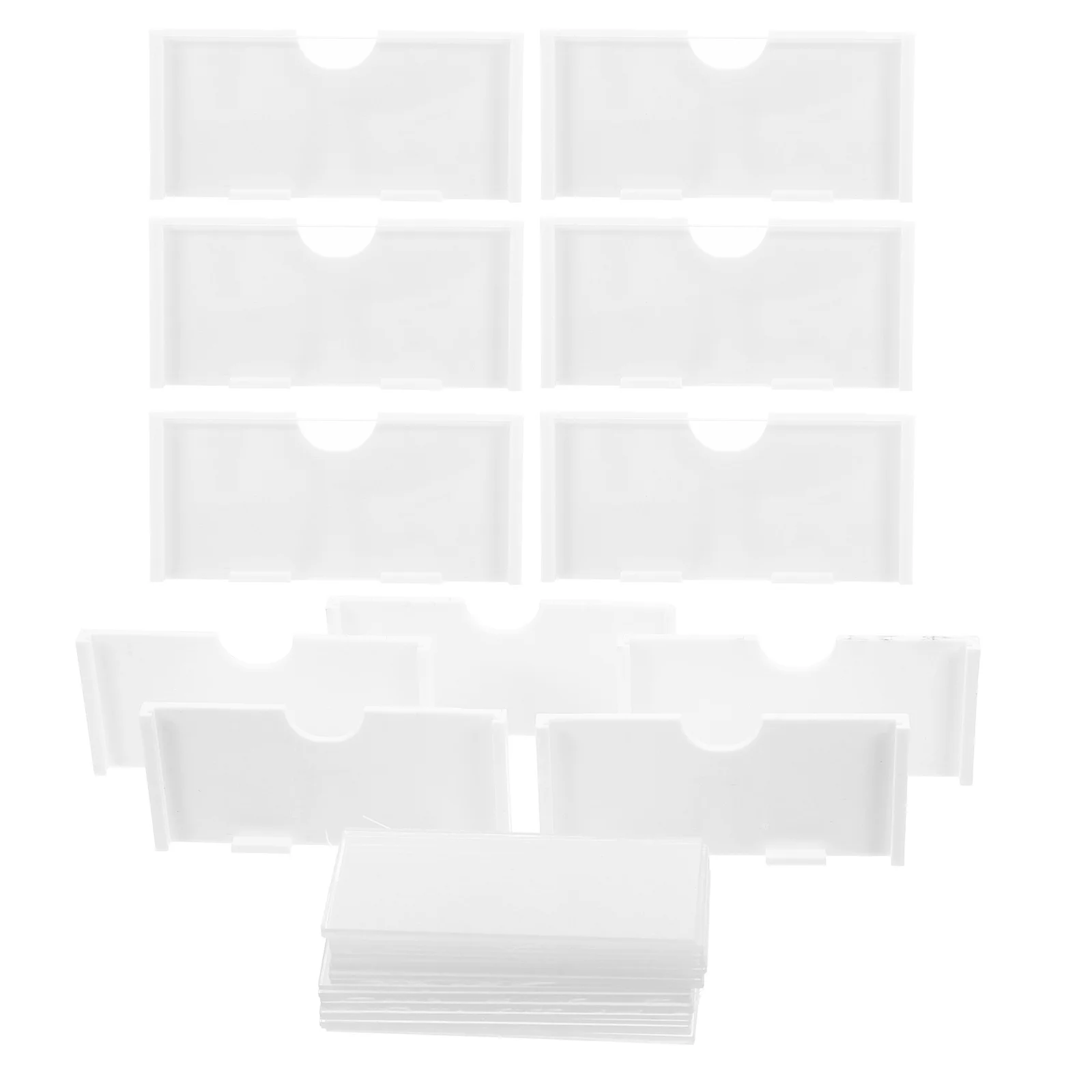 

20pcs Plastic Hanger Tags White Merchandise Tags Supermarket Inventory Labels Secure Single Hole Design Wire Shelf Sign