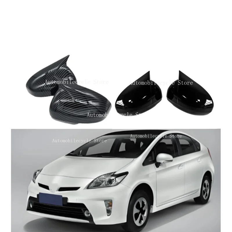 Rearview Side Mirror Cover  Wing Cap  Fit For Toyota Prius 2012 2013 2014Car Exterior Door Back View Case Trim Carbon Fiber