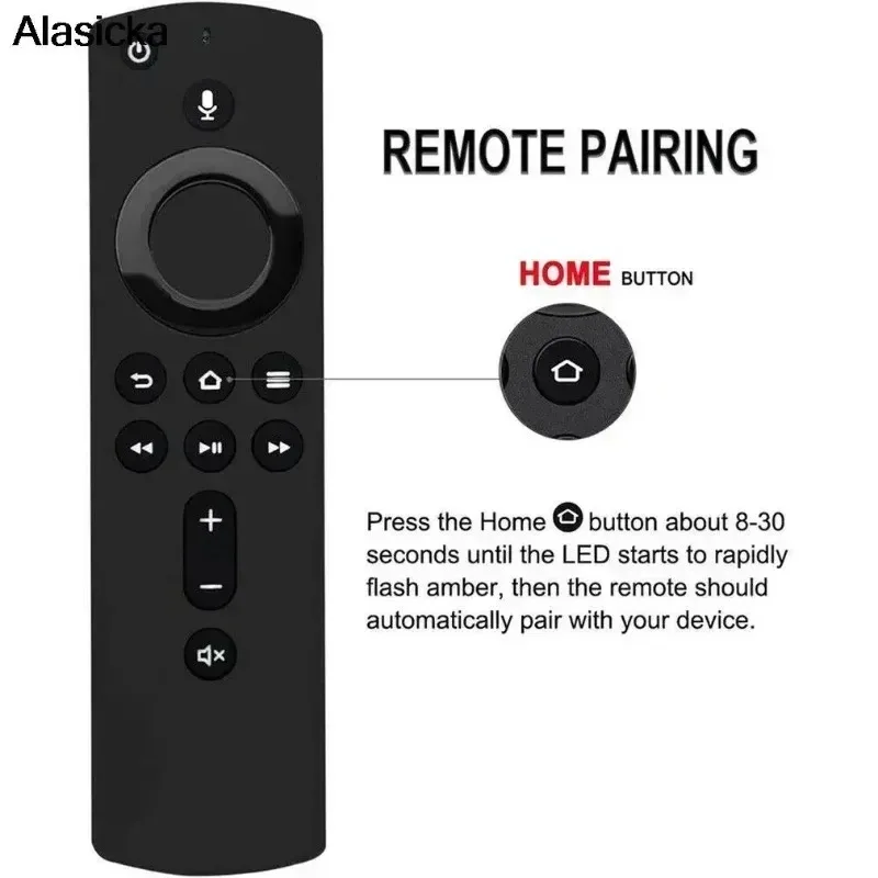 بديل جهاز التحكم عن بعد الصوتي L5B83H (الجيل الثاني) مع التحكم في الطاقة والمستوى مناسب لـ Amazon Smart TV Cube 1/2 Stick 4K Lite