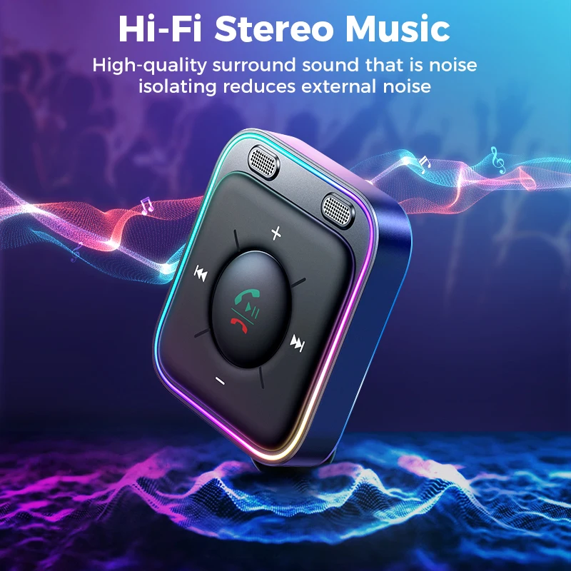 Joyroom Bluetooth 5.4 Adapter samochodowy Ulepszone podwójne mikrofony ENC Redukcja szumów Adapter AUX 3,5 mm Bezprzewodowe odbiorniki audio Bluetooth