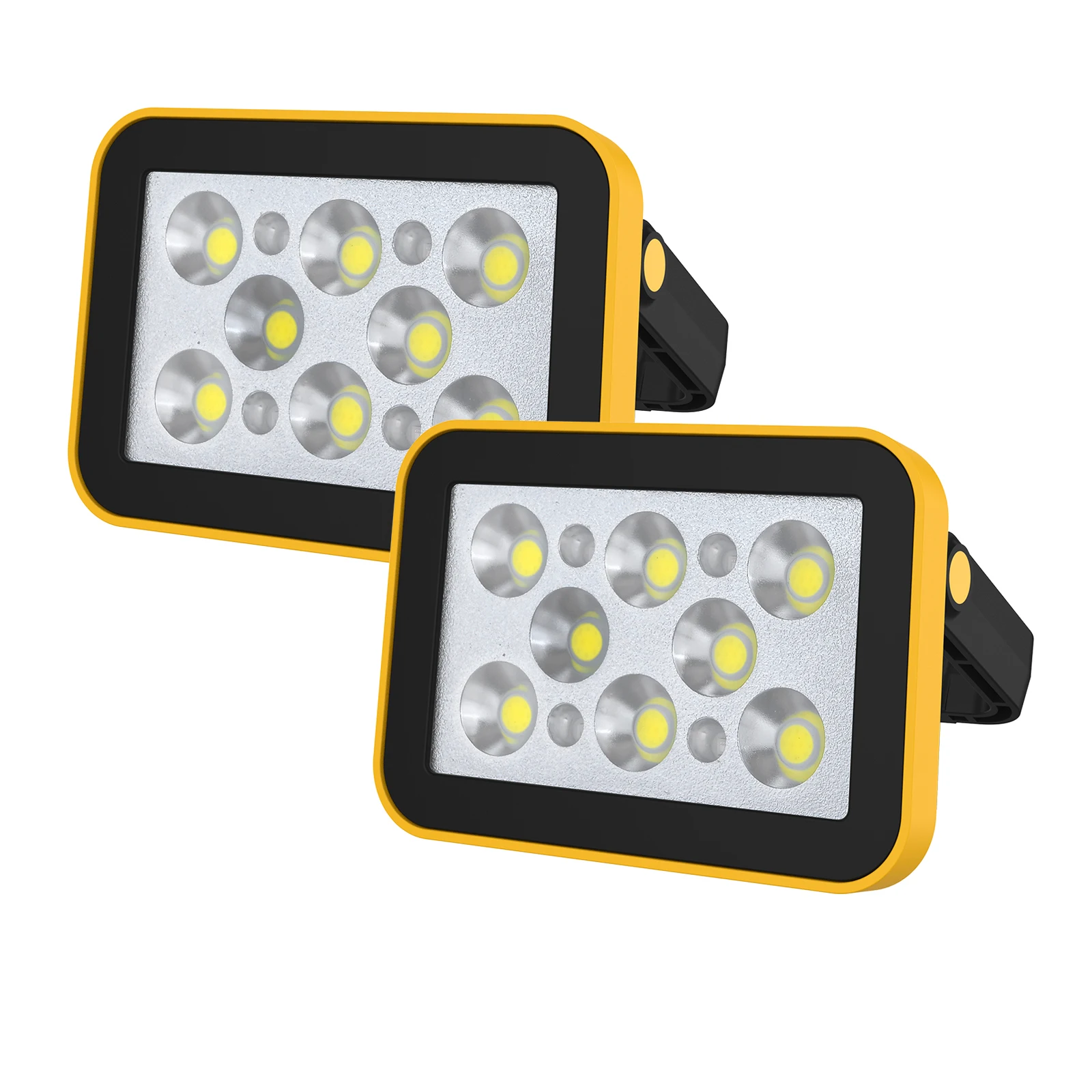 

2pcs LED Portable Work Light Outdoor Camping Emergency Powerful Flood Light 4 Modes Rechargeable Working Fishing COB Flashlight