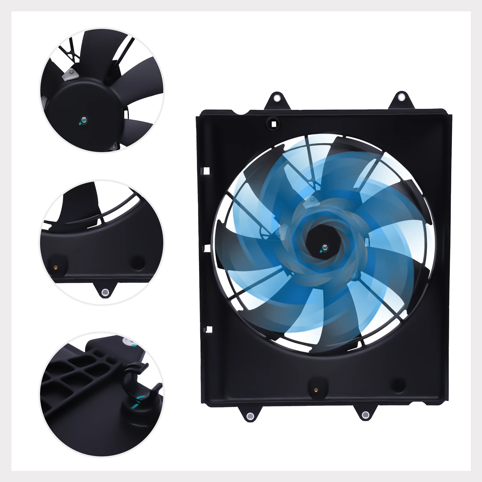 

Radiator Condenser Cooling Fan for 2016-2021 Honda Civic LX-P 2.0L Radiator Condenser Cooling Fan Assembly