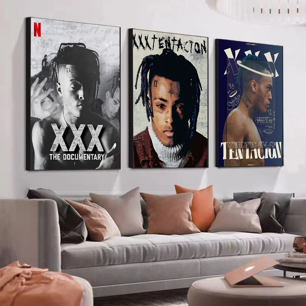 

Hip Hop Z-XXXTentacion Poster DIY Poster Kraft Paper Vintage Poster Wall Art Painting Study Stickers Big Szie Wall Painting