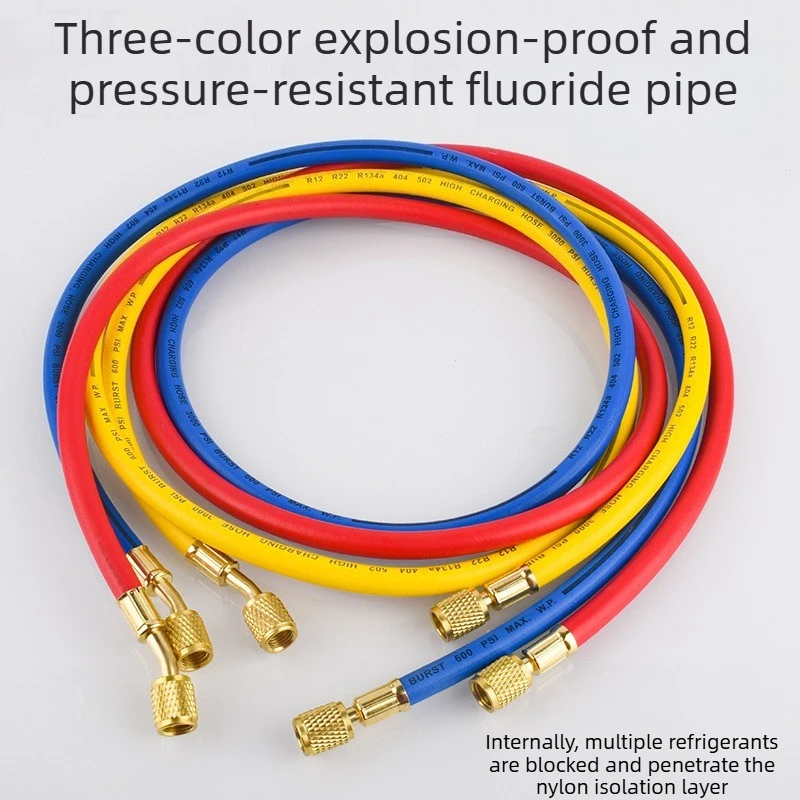 Air Conditioner Charging Pipe R22R134 Snow Refrigerant Test High Pressure 410 Fluorine Filled Hose Accessories Three
