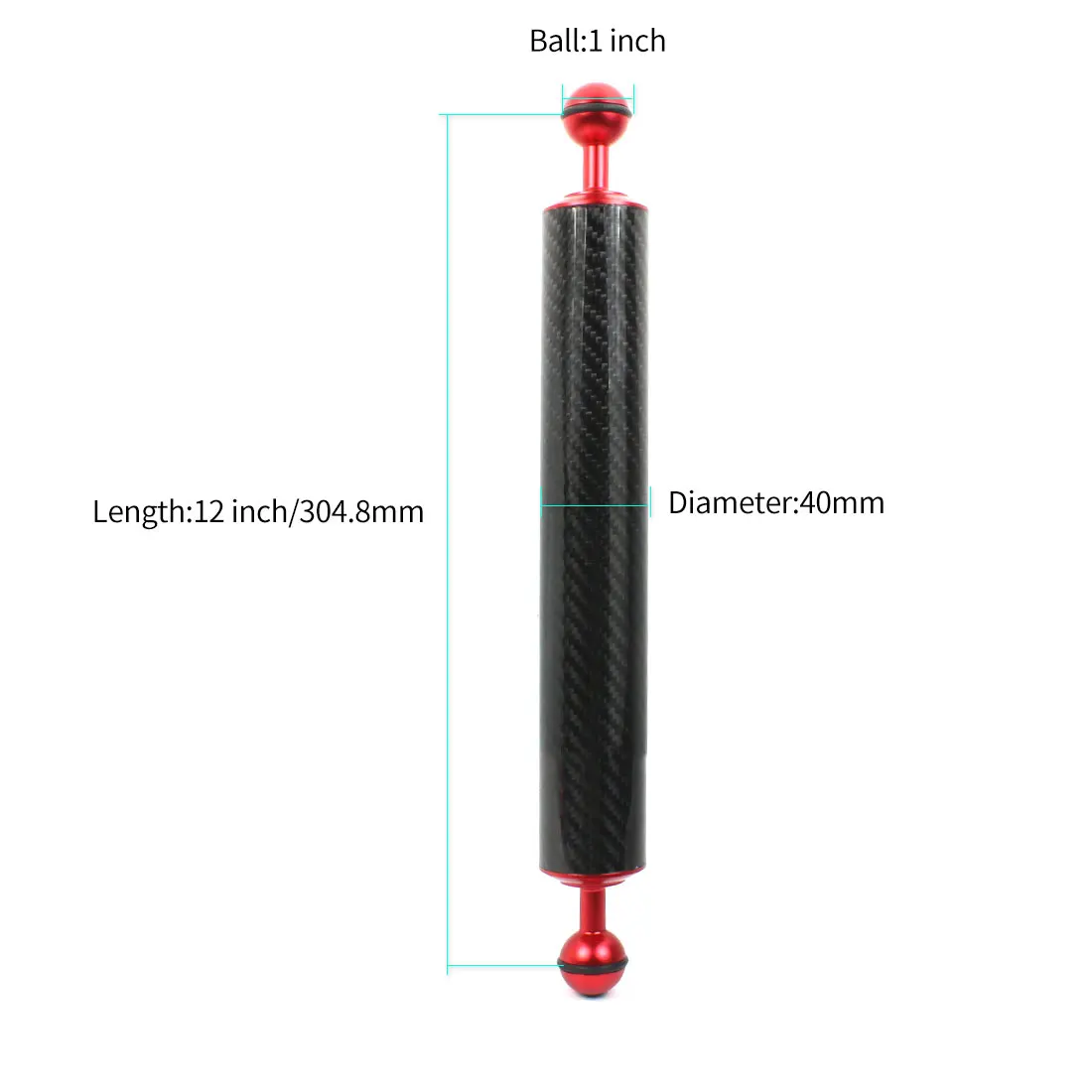 Unterwasser tauch verlängerung Tray Arm Float Auftrieb Wasser arm Dual 1 "Ball Slr Kamera für Gopro für Osmo Action Durchmesser 40mm – Detail 26