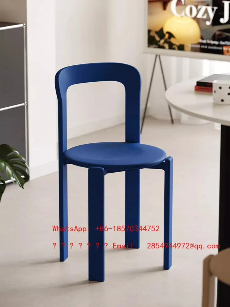Minimalist Style Plastic Chair Household Thickened Back Chair Light Luxury Advanced Sense Dopamine Leisure Chair