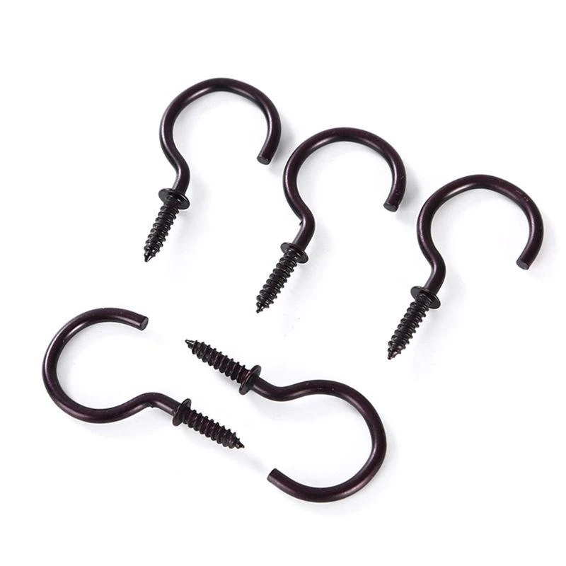 18 قطعة من خطافات السقف اللولبية للأماكن الخارجية للنباتات ومغذيات الطيور #2